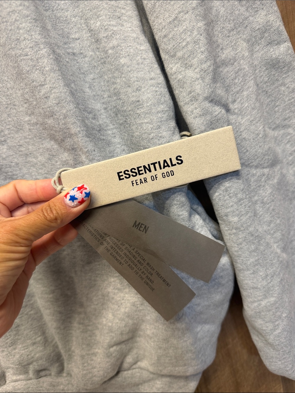 Fear of God ESSENTIALS Light Heather Grey Fleece Hoodie - Picture 5 of 9